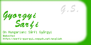 gyorgyi sarfi business card
