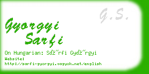 gyorgyi sarfi business card